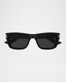 Saint Laurent Men's SL 674 Plastic Square Sunglasses | Neiman Marcus