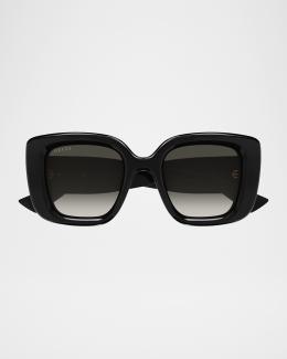 Gucci 54mm Acetate Square Sunglasses | Neiman Marcus