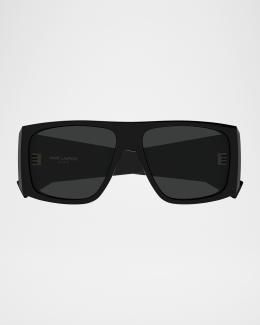 Saint Laurent SL M24K Oversize Square Acetate Sunglasses | Neiman