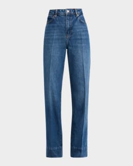 FRAME The Mellow Wide Ankle Jeans | Neiman Marcus
