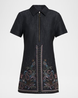 Ramy Brook Skylar Denim Mini Dress | Neiman Marcus