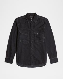 G-STAR RAW Men's Boxy-Fit Organic Cotton Side Insert T-Shirt