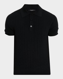 Amiri Men's MA Quad Half-Zip Knit Polo Shirt | Neiman Marcus