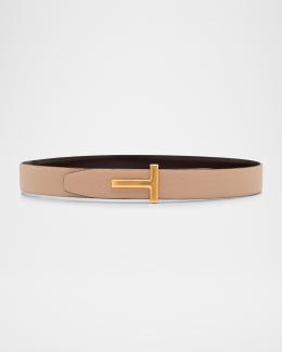 TOM FORD Croc-Embossed Leather Skinny Belt | Neiman Marcus display picture 1