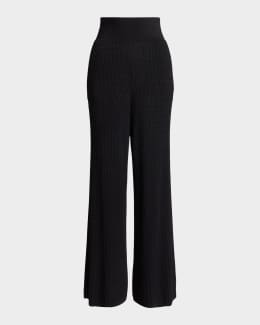 Polo Ralph Lauren Wide-Leg Cable-Knit Sweater Pants | Neiman Marcus