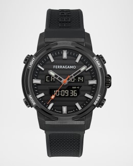Ferragamo F-80 44mm Translucent Black Bioplastic Chronograph Watch