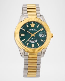 Versace Men's Albireo 40mm IP Yellow Gold Bracelet Watch | Neiman