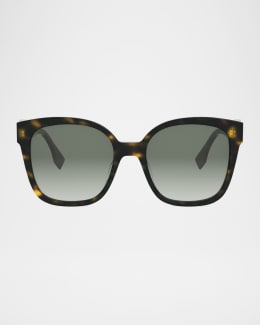 Fendi F Monogram Rimless Metal Butterfly Sunglasses | Neiman Marcus