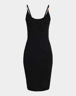 Versace Draped Liquid Jersey Mini Cocktail Dress | Neiman Marcus