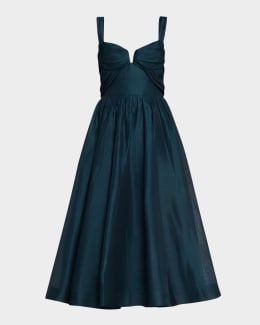 Zimmermann Women's Denim Drop-Waist Midi-Dress - Night Sky - Size 10