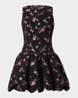 Shoshanna Milos Embroidered Mini Dress | Neiman Marcus