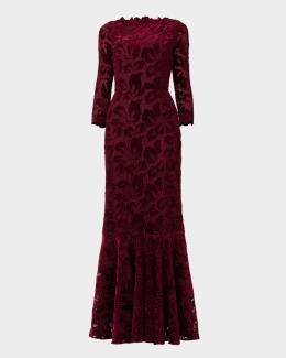 green emerald velvet dress Shoshanna Women's Raven Lace Dress - Orange - Size 4