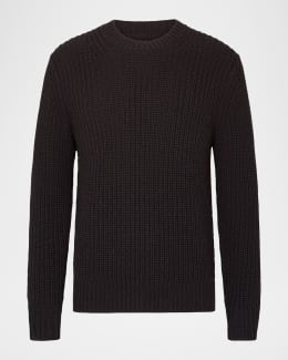 Vince Men's Heirloom Shaker Wool-Cashmere Quarter-Zip Sweater