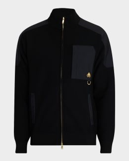 Moose Knuckles Men's Glenvale Knit Hybrid Jacket | Neiman Marcus