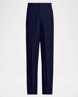 パンツ Giorgio Armani cotton twill pants navy Giorgio Armani Men's Cotton-Silk Stretch Pants | Neiman Marcus