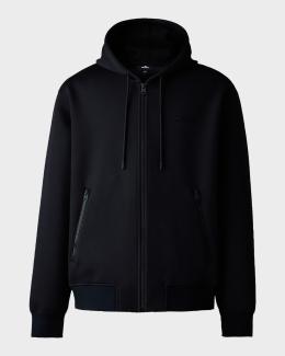 Prada Men's Tech Fleece Full-Zip Sweatshirt | Neiman Marcus