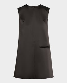 Theory Sleeveless Nappa Leather Mini Dress | Neiman Marcus