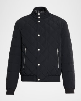 Mackage Men's Andrew-Z Mixed Media Light Down Jacket | Neiman Marcus