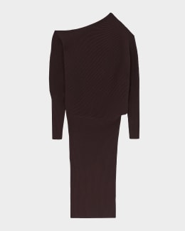reiss penny rib split sleeve dress Reiss Penny Rib Split Sleeve Dress in Navy at Nordstrom, Size Small