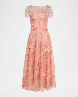 Naeem Khan Strapless Metallic Raffia Embroidered Ball Gown | Neiman Marcus