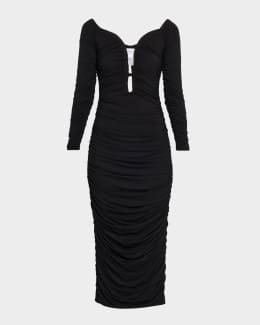 Sans Faff Anna Satin Cowl-Neck Evening Gown | Neiman Marcus