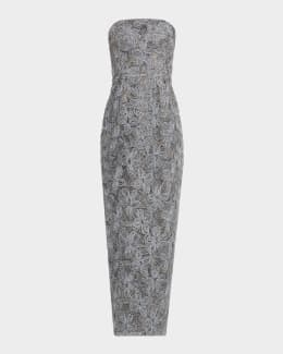 Milly Petunia Strapless Embroidered Lace Gown | Neiman Marcus
