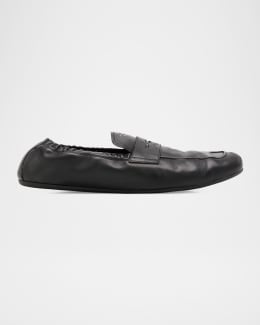 Prada Men's Shuffle Antiqued Leather Loafers | Neiman Marcus