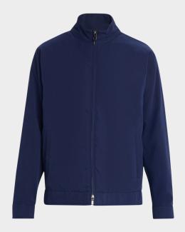 Emporio Armani Men's Seersucker Bomber Jacket | Neiman Marcus