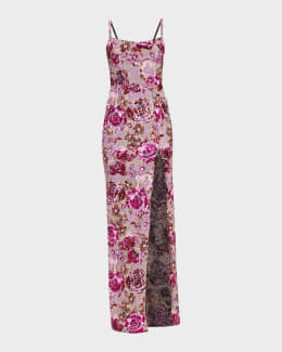 Bronx Banco Sabrina Lace Midi Dress with Bow Details | Neiman Marcus