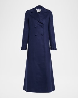 ジャケット・アウター LOEWE 20ss look5 wool navy trench coat Coat in wool blend Blue - LOEWE