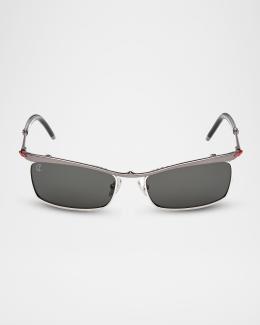 Miu Miu MU A57S Metal Square Sunglasses | Neiman Marcus display picture 3