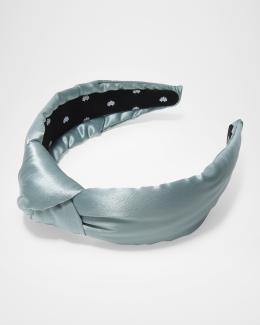 Lele Sadoughi Pearly Bow Velvet Slim Headband | Neiman Marcus display picture 1