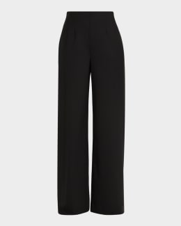 Giorgio Armani Silk Wide-Leg Trousers | Neiman Marcus