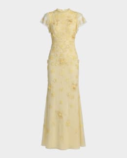Mac Duggal Strapless Brocade Fit & Flare Midi Dress w/ Pockets | Neiman  Marcus