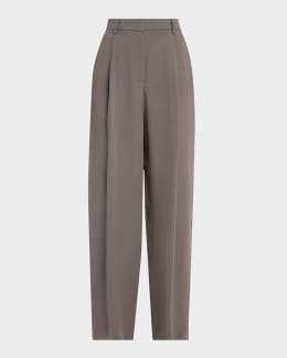 Giorgio Armani Wide-Leg Beaded Silk Tuxedo Pants | Neiman Marcus