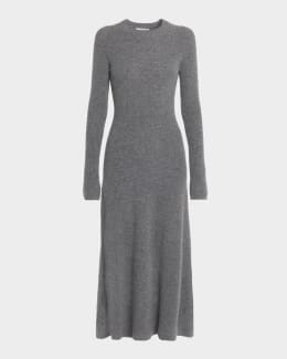 knee length dresses for ladies Azure Stripe Penny Midi Dress