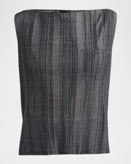 Giorgio Armani Sleeveless Beaded Fringe Knit Top | Neiman Marcus