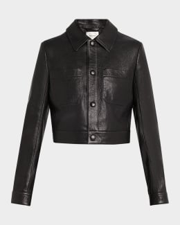FRAME The Leather Zip Jacket | Neiman Marcus