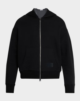 Prada Men's Tech Fleece Full-Zip Sweatshirt | Neiman Marcus
