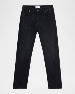 Valentino Garavani Men's Grey Denim Straight Leg Jeans | Neiman Marcus