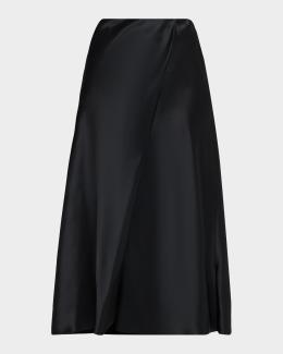 Prada Zip-Front Light Re-Nylon Full Midi Skirt | Neiman Marcus