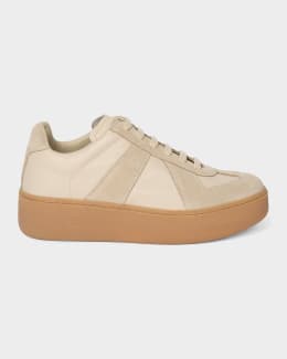 Maison Margiela XO Replica Metallic Leather Low-Top Sneakers