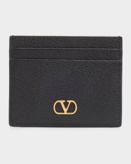 Valentino Garavani Rockstud Leather Card Holder/Coin Purse