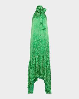 ramy brook arina halter maxi dress Ramy Brook Women's Arina Pleated Maxi Dress - Blue
