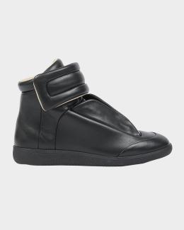 Maison Margiela Men's Future Show Leather Grip-Strap High-Top