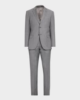 Emporio Armani Men's G Line Virgin Wool Micro-Box Suit | Neiman Marcus