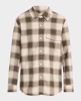Ksubi Men's Vulture Double-Pocket Logo Flannel Shirt | Neiman Marcus