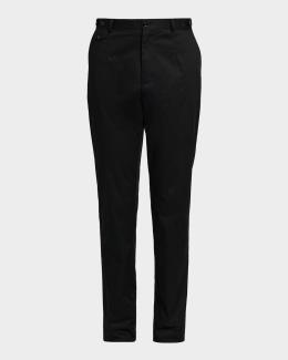 Balmain Men's Cotton Velvet Pleated Trousers | Neiman Marcus