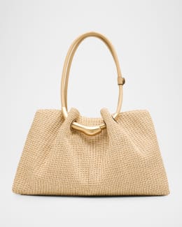 Cult Gaia Osa Woven-Strap Leather Shoulder Bag | Neiman Marcus