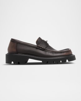 靴 Paula's Ibiza Men's Faro Leather Loafers Loewe x Paula's Ibiza Men's Faro Leather Loafers | Neiman Marcus